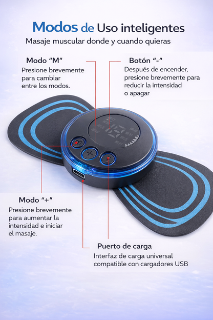 Masajeador Muscular EMS Portátil – Relajación y Recuperación en Cualquier Lugar