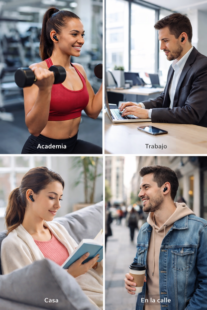 Auriculares Bluetooth 5.3 con Cargador y Estuche – Batería de Larga Duración